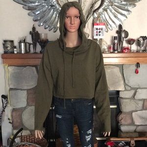 Forever 21 Cowl Neck, Cropped hoodie